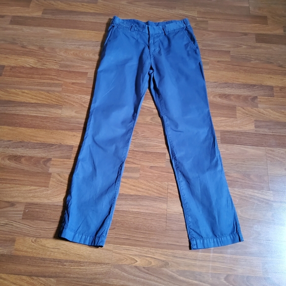 Save Khaki Men's 100% Cotton Twill Lightweight Trousers Pants Size 31 Blue New - Picture 2 of 9